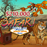 Frequent Players Race for Top Bonuses during  $210,000 Safari at Jackpot Capital Casino